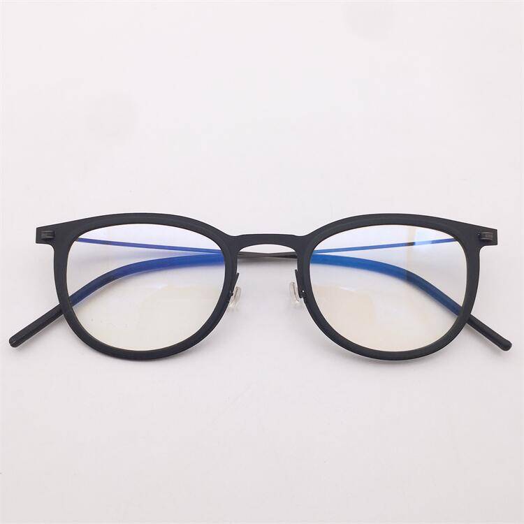 Original single German order gold and black gun ultra -light titanium full -frame small round frame literary temperament glasses rack men and women