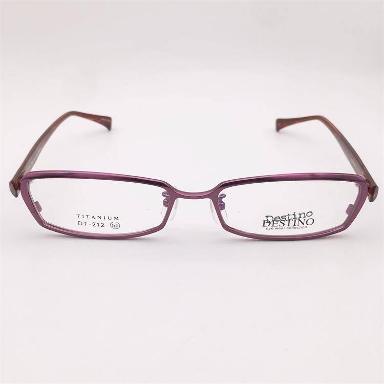Treasure Orphan Original Purple ultra -light titanium full -frame full -frame anti -allergic mirror leg personality glasses shelf female