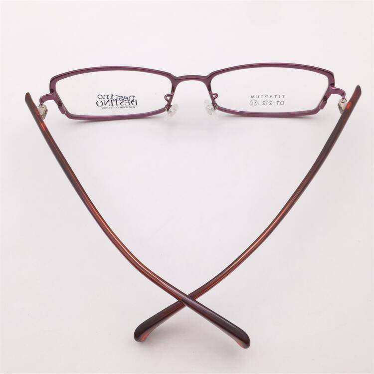 Treasure Orphan Original Purple ultra -light titanium full -frame full -frame anti -allergic mirror leg personality glasses shelf female