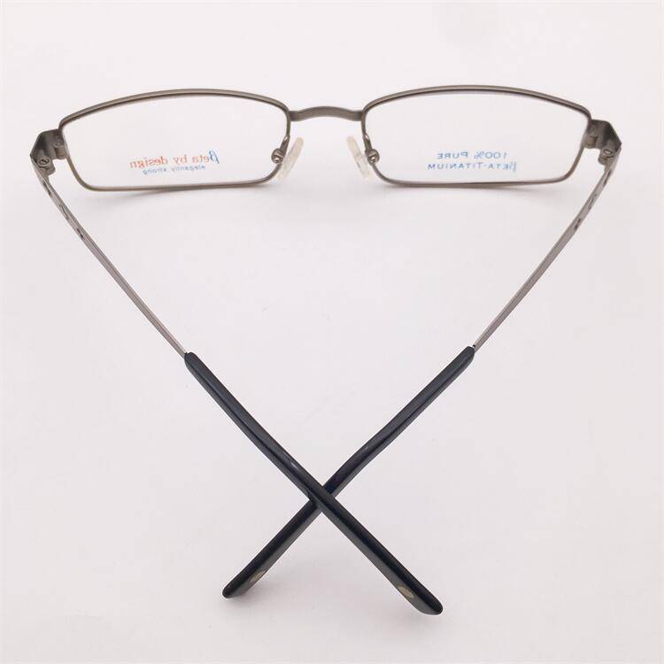 Treasure orphan original single silver ultra -light pure titanium full frame hollow carved mirror leg business glasses frame men