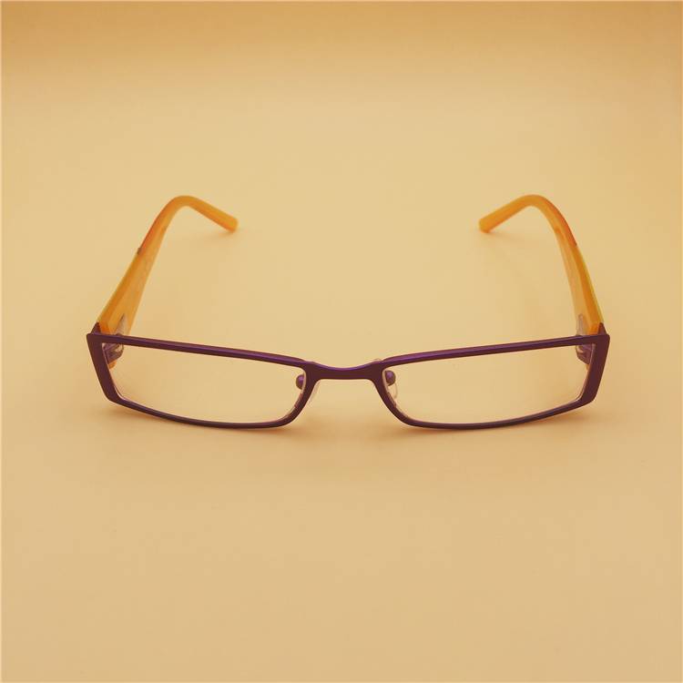 Original single German purple metal discscase frame spring plate color mirror leg myopia glasses shelf women's tide small face