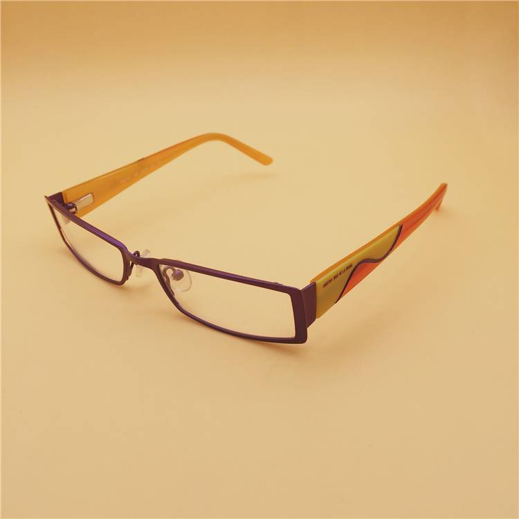 Original single German purple metal discscase frame spring plate color mirror leg myopia glasses shelf women's tide small face