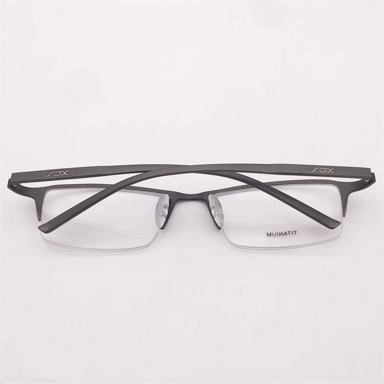 Shenzhen original single ultra -light pure titanium gun color business temperament half -frame gentleman personality versatile glasses frame men and women