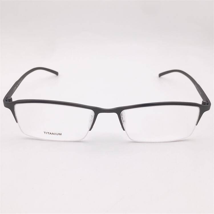 Shenzhen original single ultra -light pure titanium gun color business temperament half -frame gentleman personality versatile glasses frame men and women
