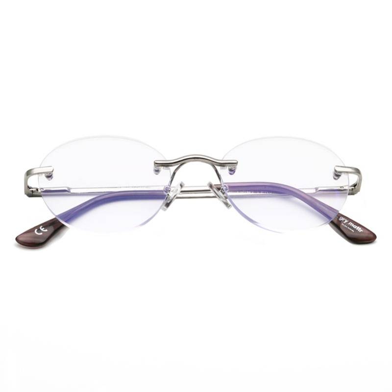 New style frameless anti -Blu -ray old flower glasses flat light mirror high -end women's fashion comfortable small frame small facial glasses