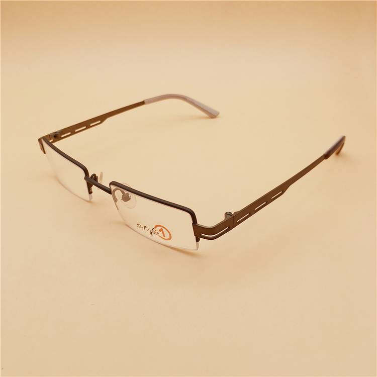 Swiss order titanium golden black half frame hollow carved mirror legs personalized glasses rack men and women small faces