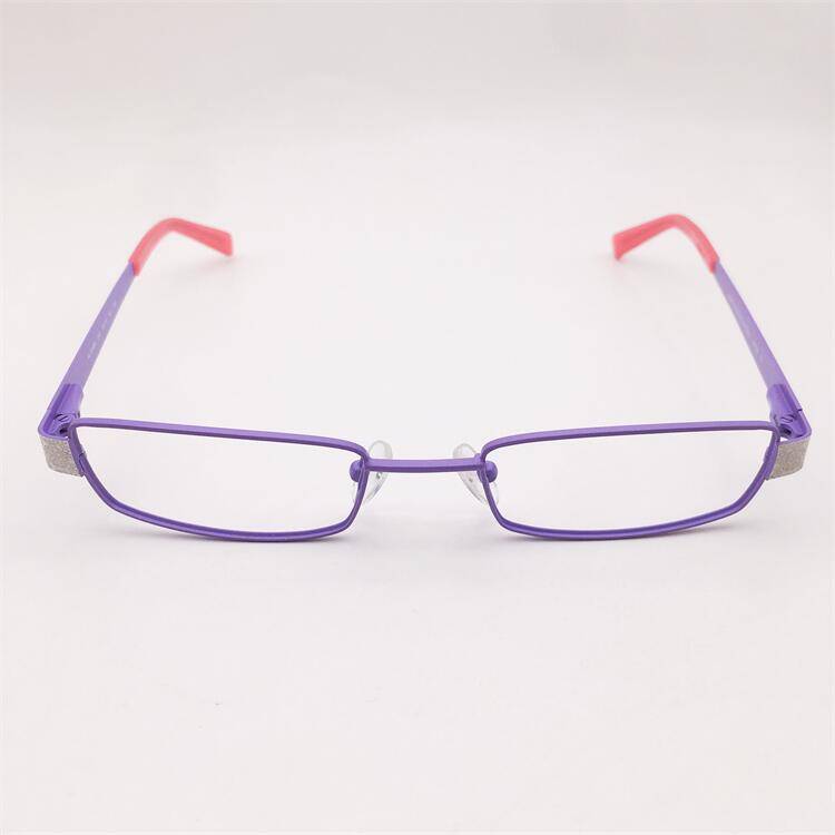 Treasured orphan original single purple alloy full frame carved spring mirror leg personality literary glasses frame female