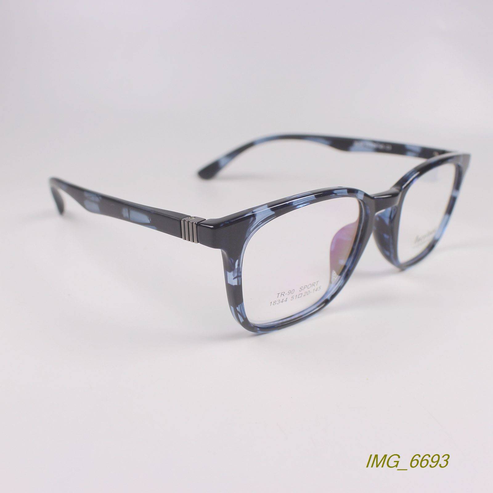 Factory inventory retro square box TR90 thick -frame myopia glasses frame optical glasses frame 2 color 18344