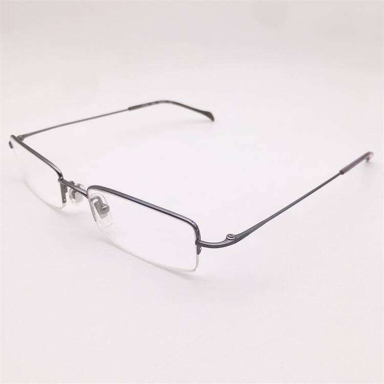 Treasured Japanese order ultra -light pure titanium light blue business temperament half -frame fine -leg glasses rack men and women