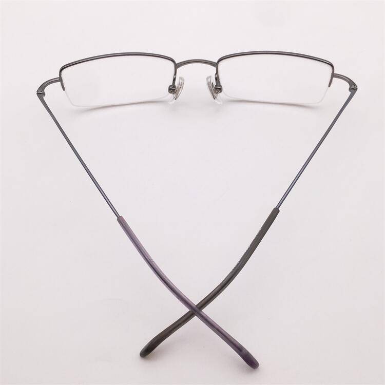 Treasured Japanese order ultra -light pure titanium light blue business temperament half -frame fine -leg glasses rack men and women