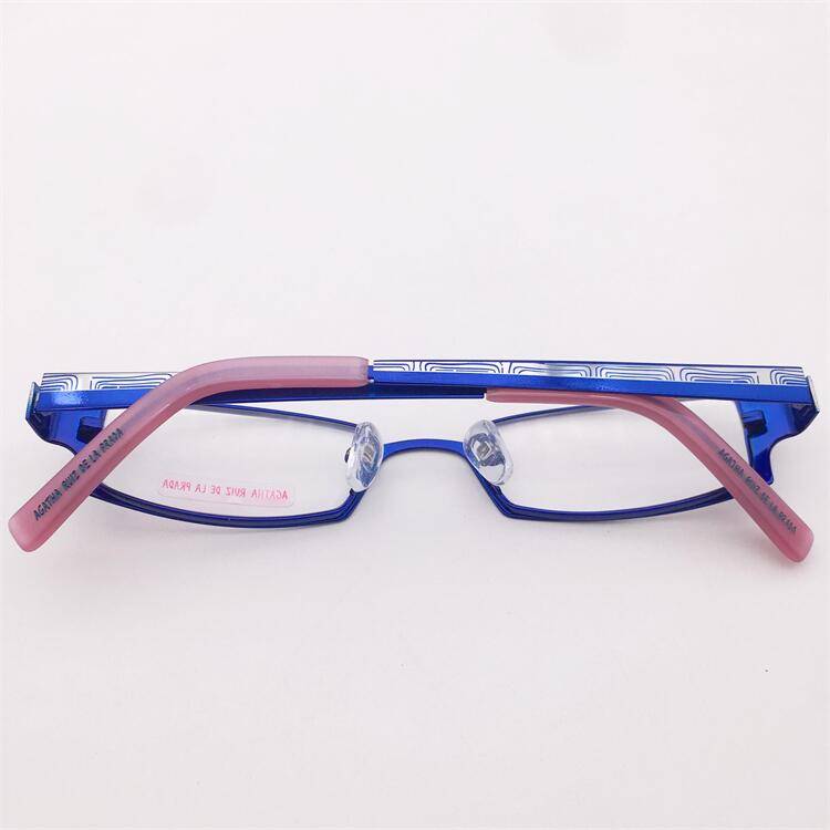 Treasured orphan original single blue alloy full -frame small square frame carved decorative mirror leg personality glasses shelf female
