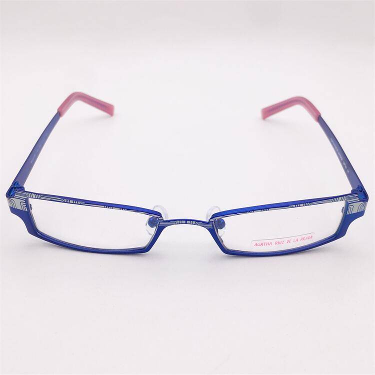 Treasured orphan original single blue alloy full -frame small square frame carved decorative mirror leg personality glasses shelf female