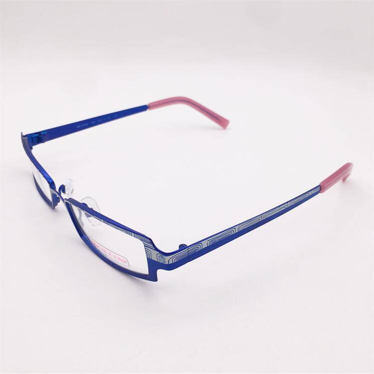 Treasured orphan original single blue alloy full -frame small square frame carved decorative mirror leg personality glasses shelf female