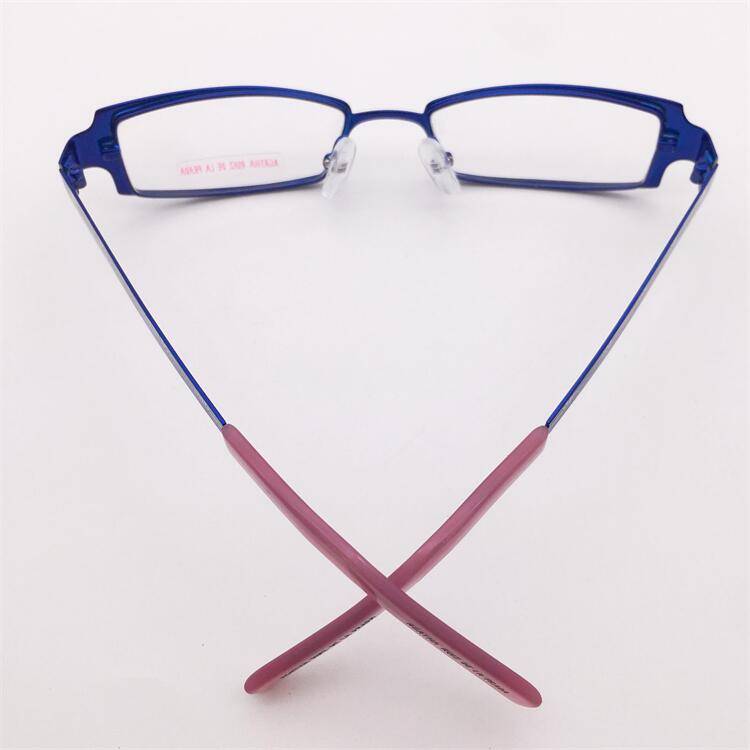 Treasured orphan original single blue alloy full -frame small square frame carved decorative mirror leg personality glasses shelf female