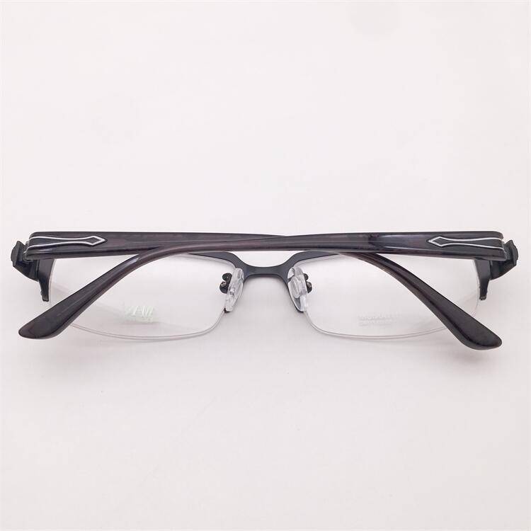Treasure orphan original single black ultra -light pure titanium business temperament half -frame plate mirror lens shelf men and women