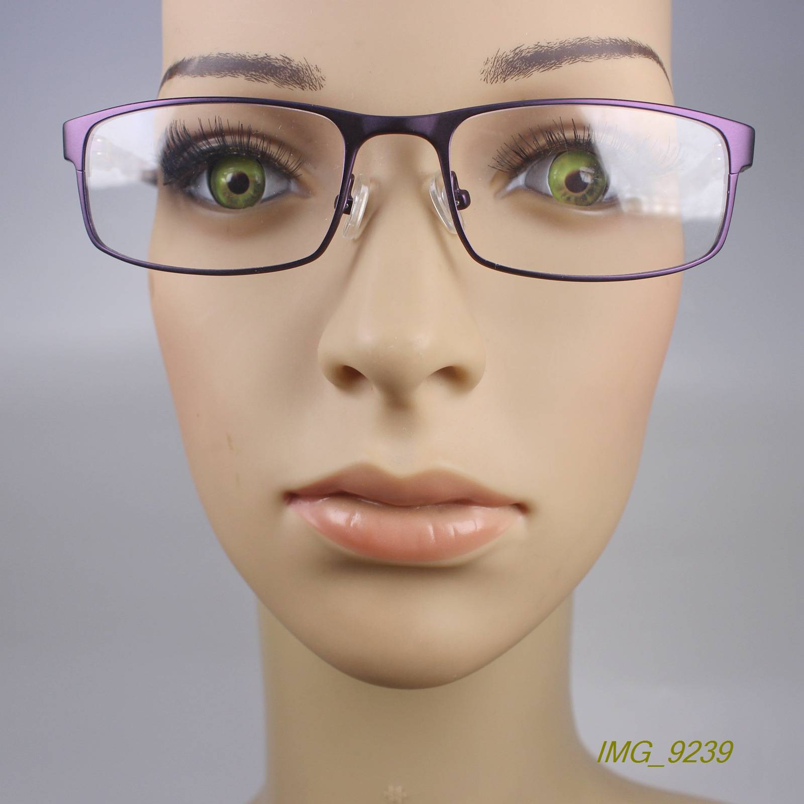 Original Single Exquisite Frames Messenger Glasses Shelf Women's High -end Classic Metal Glasses Frame Purple Purple