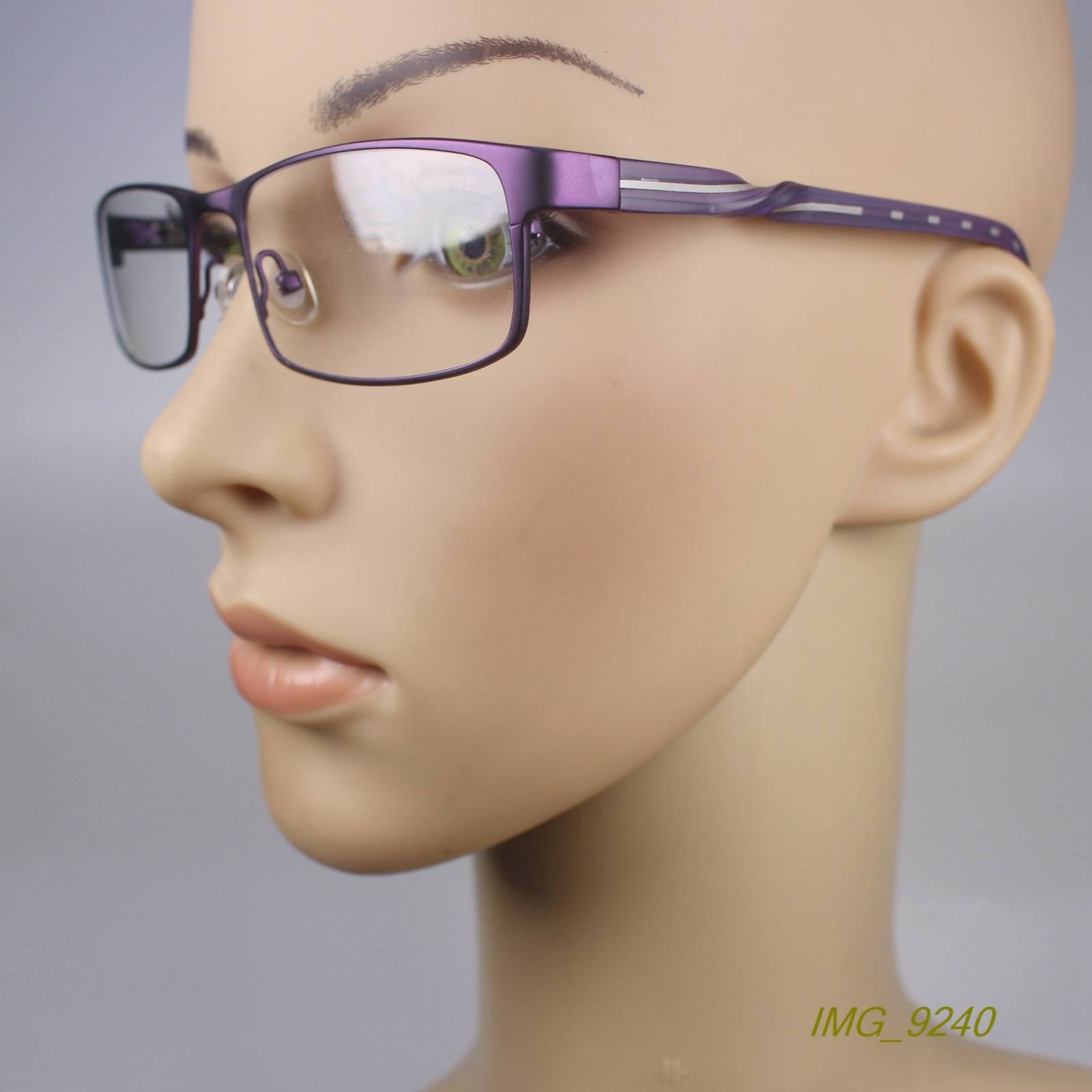 Original Single Exquisite Frames Messenger Glasses Shelf Women's High -end Classic Metal Glasses Frame Purple Purple