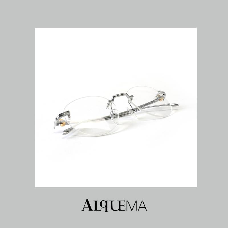 Pepe glasses frame temperament small frame titanium frame mirror frame face can be equipped with lens glasses frame metal edge D177