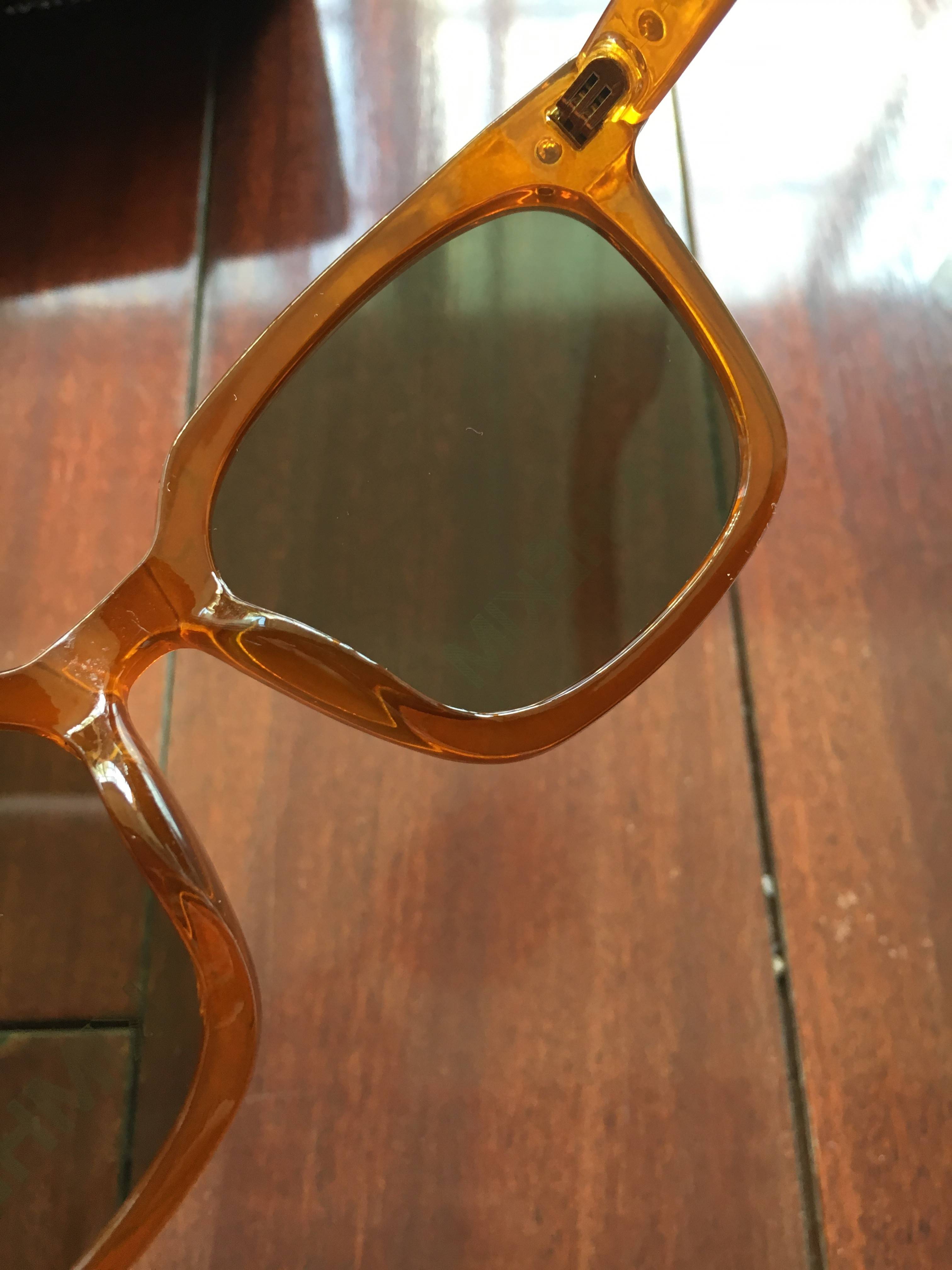 Any two K family fashion tide super chIC concave shaped single product tea color sunglasses sunglasses
