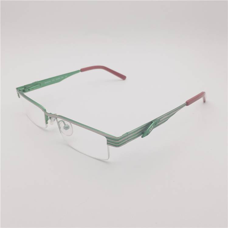 Original single titanium gold silver green -red titanium business half -frame hollow carved legged leg literary and personality glasses frame