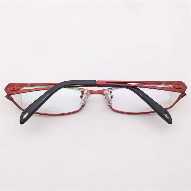 Treasured orphan original single red alloy full -frame all -shaped frame hollow decorative lens leg literary temperament glasses rack