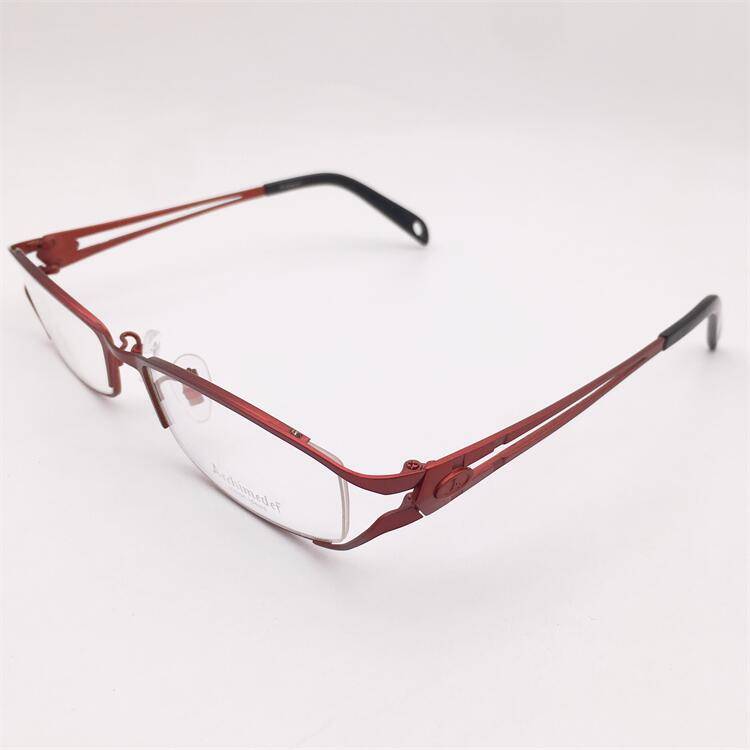 Treasured orphan original single red alloy full -frame all -shaped frame hollow decorative lens leg literary temperament glasses rack