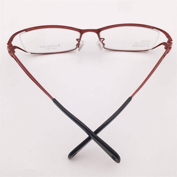 Treasured orphan original single red alloy full -frame all -shaped frame hollow decorative lens leg literary temperament glasses rack
