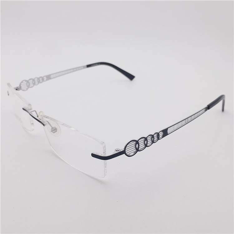Treasure the original single ultra -light pure titanium black gun green business temperament, frame hollow carved mirror leg glasses rack