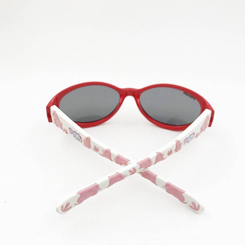 Red brand soft glue children's sunglasses baby's eyes, polarized sunglasses anti -ultraviolet sunshade glasses versatile tide