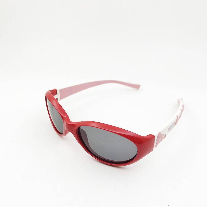 Red brand soft glue children's sunglasses baby's eyes, polarized sunglasses anti -ultraviolet sunshade glasses versatile tide