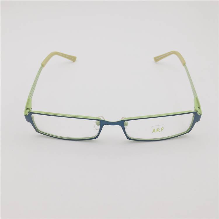 Shenzhen original single black and blue metal full frame personalized retro myopia glasses shelf female spring leg