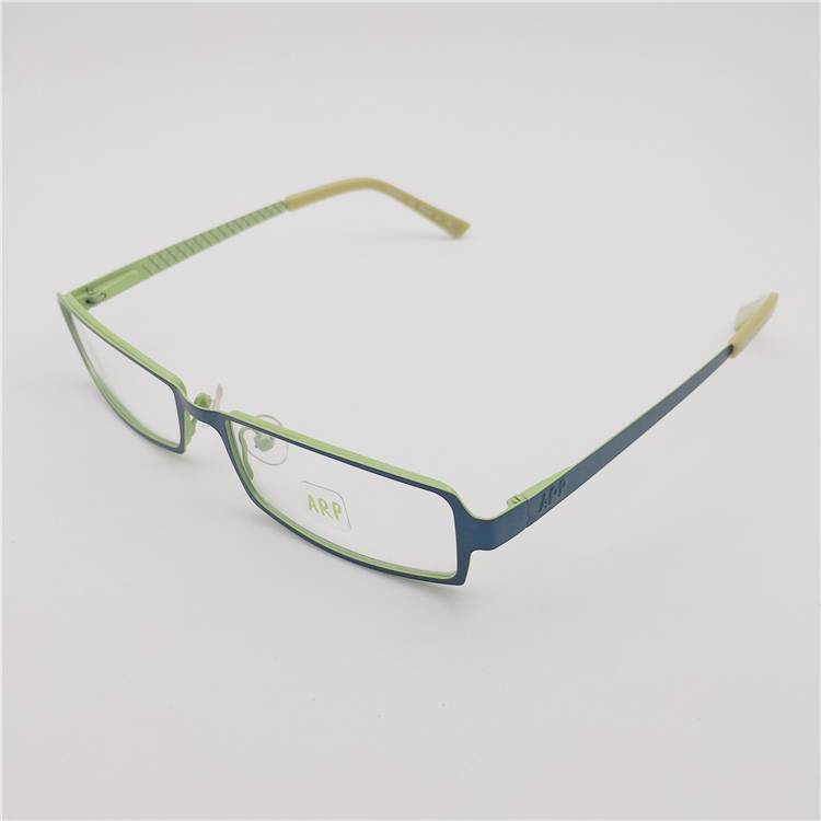 Shenzhen original single black and blue metal full frame personalized retro myopia glasses shelf female spring leg