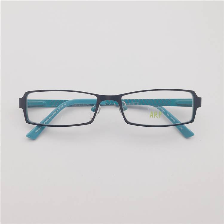 Shenzhen original single black and blue metal full frame personalized retro myopia glasses shelf female spring leg
