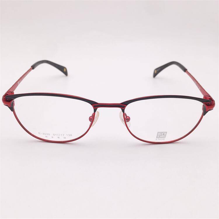 Treasure Orphan Original Single Black -red two -color electroplating alloy full -frame small round frame literary temperament glasses shelf female
