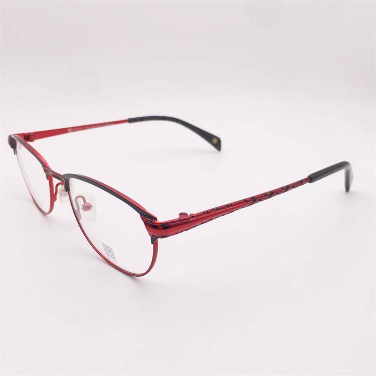 Treasure Orphan Original Single Black -red two -color electroplating alloy full -frame small round frame literary temperament glasses shelf female