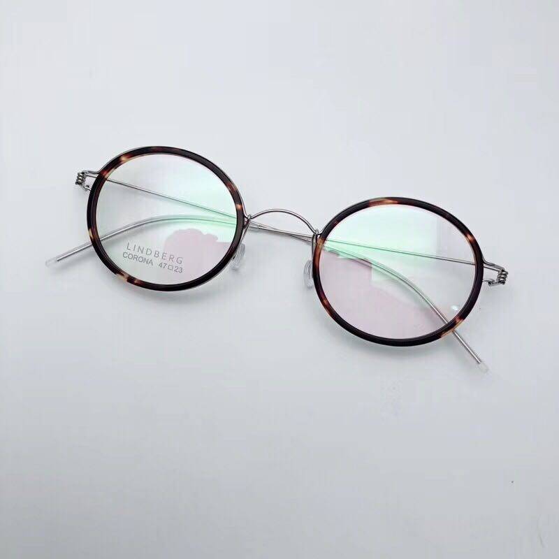 Genuine Lindberg Lindberg Corona glasses box pure titanium no welding point no screw -free myopia frame