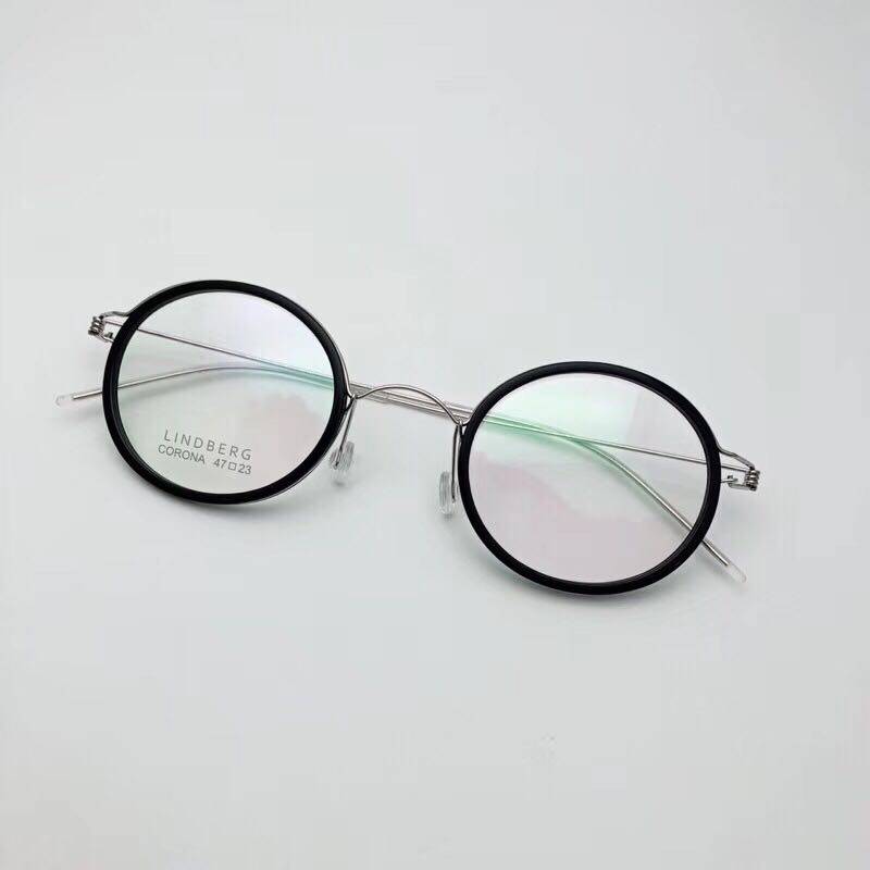 Genuine Lindberg Lindberg Corona glasses box pure titanium no welding point no screw -free myopia frame