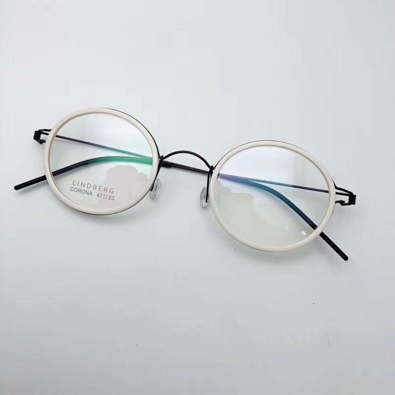 Genuine Lindberg Lindberg Corona glasses box pure titanium no welding point no screw -free myopia frame