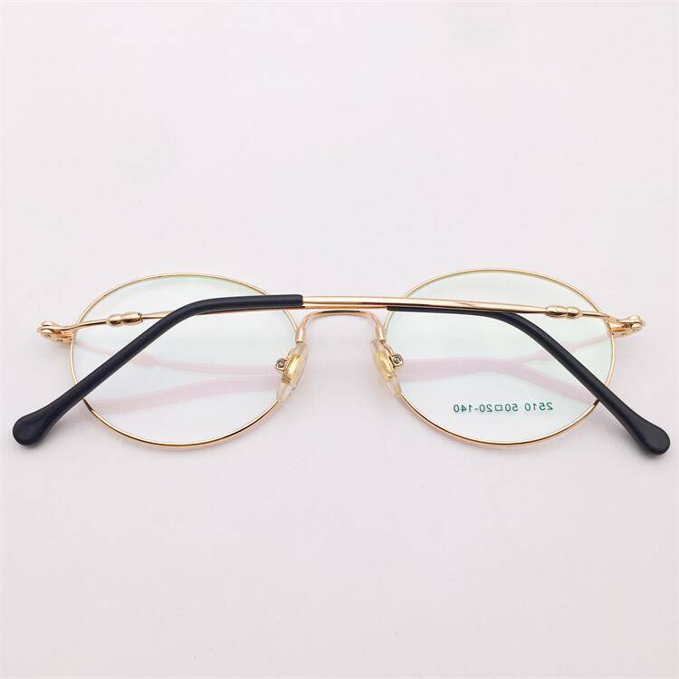 Treasure orphan original single gold ultra -light titanium full -frame small round frame literary temperament fine leg glasses frame men and women