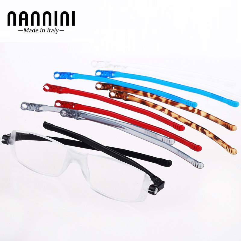 Italian Nanyi simple style glasses rack transparent gray -red blue black leopard pattern amber six colors