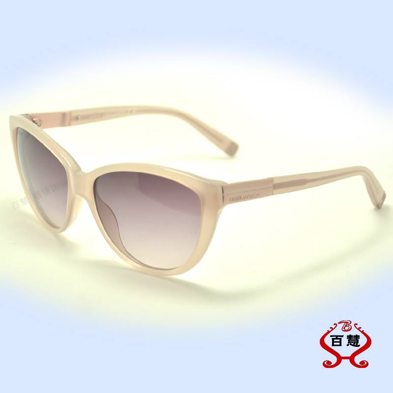 Board butterfly cat -eye sunglasses Men and women's big frame long -face sunglasses DQ0112 apricot flower shading mirror