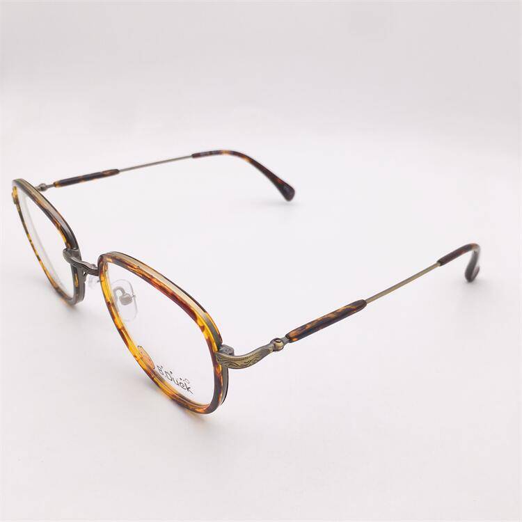 Treasured orphan original single -colored plate large round frame retro literary temperament myopia glasses rack men and women