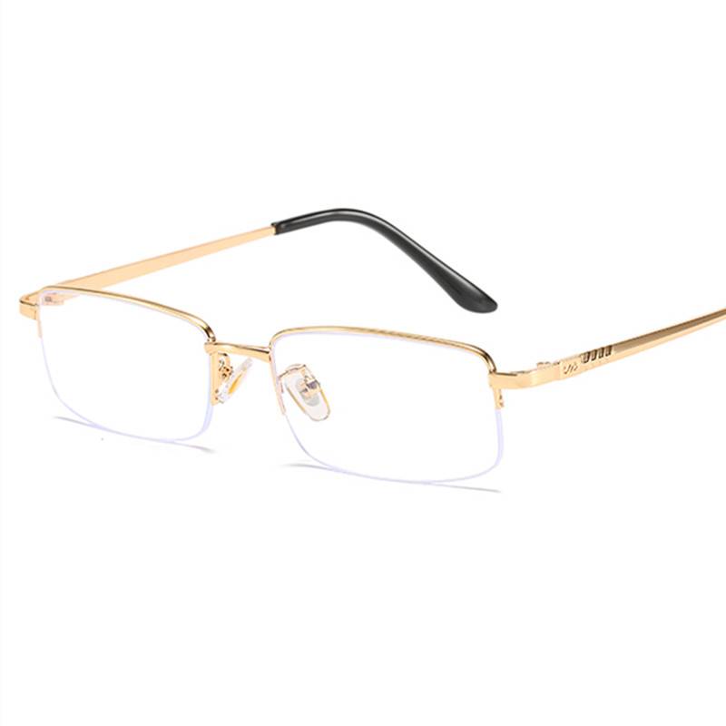100 600 -degree finished myopic glasses Men and women have a degree of fashion half -frame business ultra -light comfortable literary frame