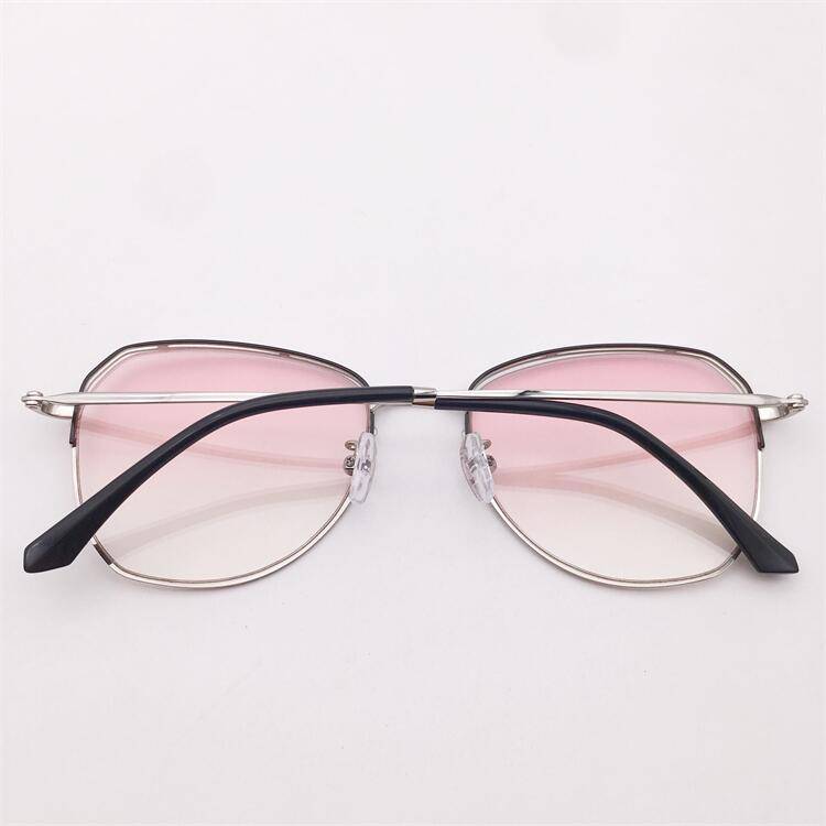 Treasure orphan original single ultra -light titanium black silver silver full -frame polygon personality literary and close vision sunglasses girl
