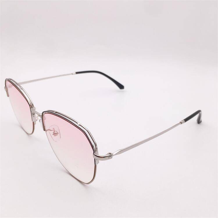 Treasure orphan original single ultra -light titanium black silver silver full -frame polygon personality literary and close vision sunglasses girl
