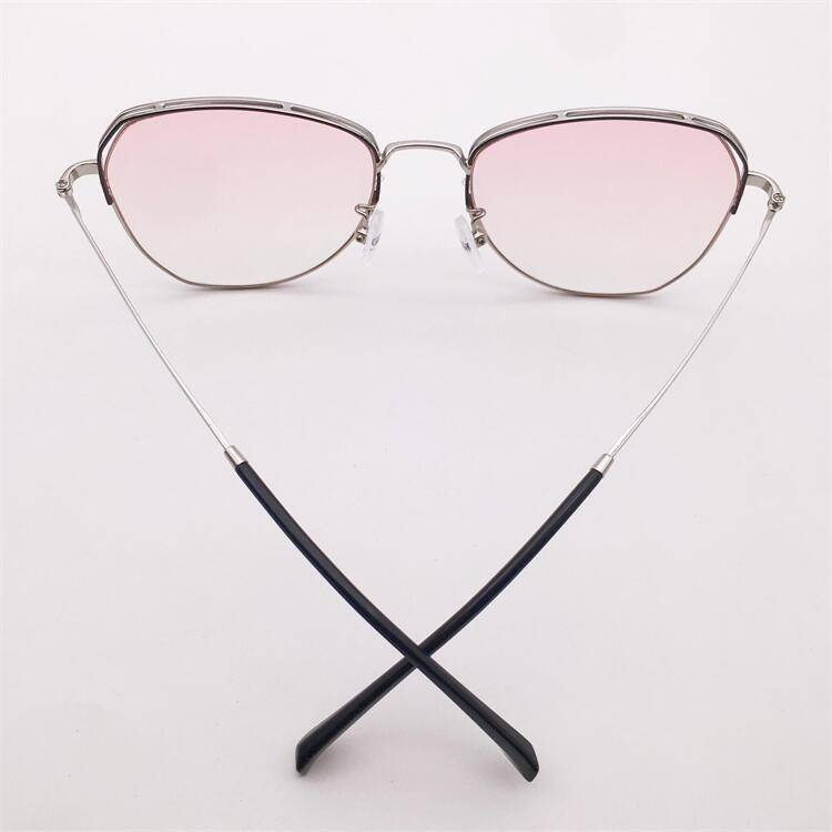Treasure orphan original single ultra -light titanium black silver silver full -frame polygon personality literary and close vision sunglasses girl