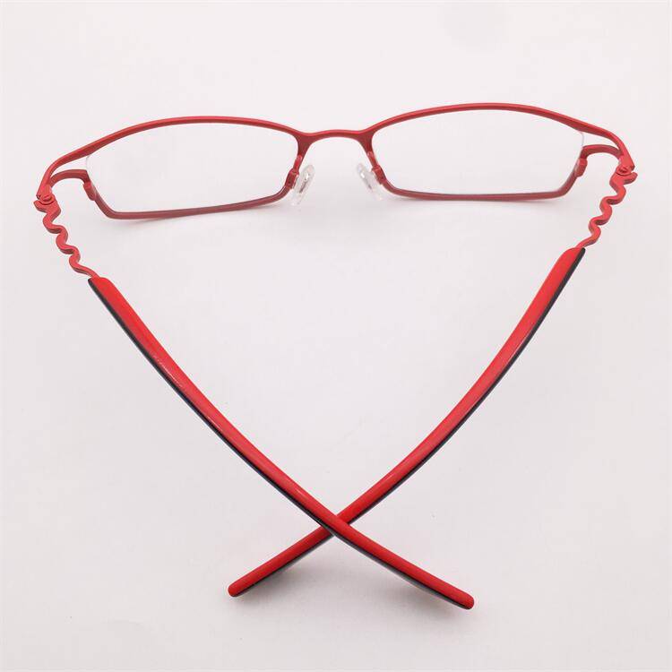 Original single Switzerland order red ultra -light pure titanium full -frame alien frame decorative mirror leg temperament glasses shelf female