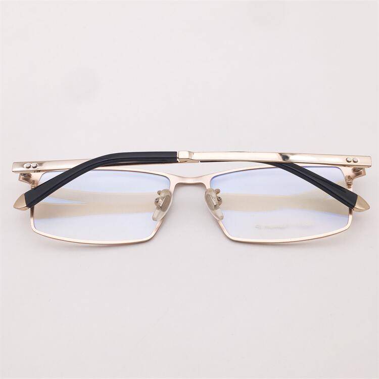 Shenzhen original single gold alloy full -frame IP electroplated square business temperament gentleman literary glasses frame men