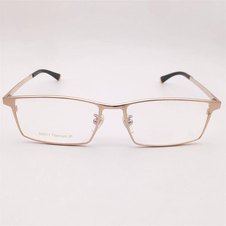Shenzhen original single gold alloy full -frame IP electroplated square business temperament gentleman literary glasses frame men