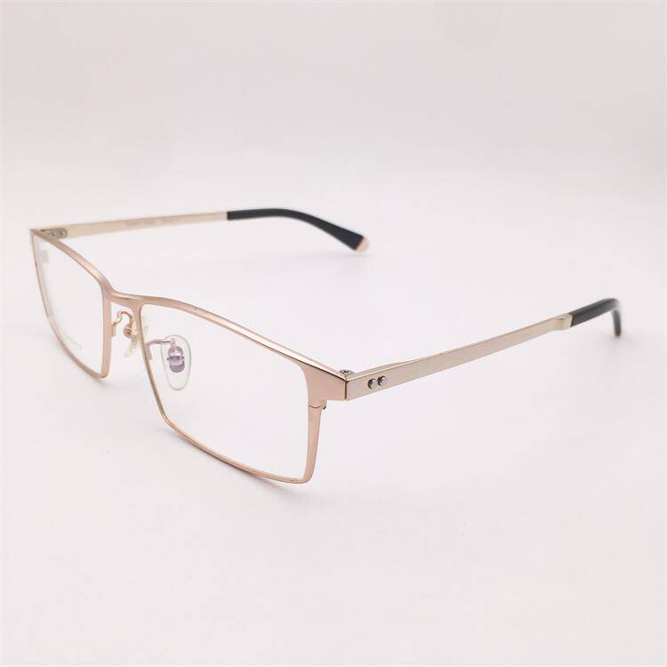 Shenzhen original single gold alloy full -frame IP electroplated square business temperament gentleman literary glasses frame men